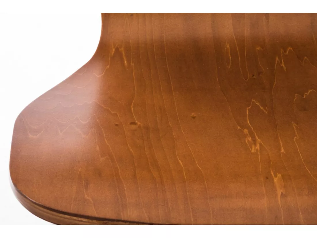 Lot de 4 Chaise de conférence - Bois & Nature - Marron - Aaron