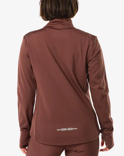 veste de training en polaire pour femme marron foncé
