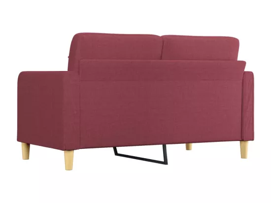 Canapé à 2 places Rouge bordeaux 140 cm Tissu