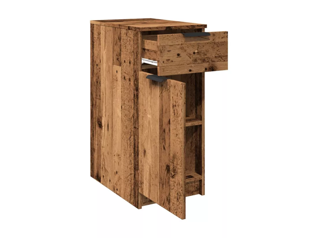 Armoire de bureau vieux bois 33x50x75 cm bois d'ingénierie