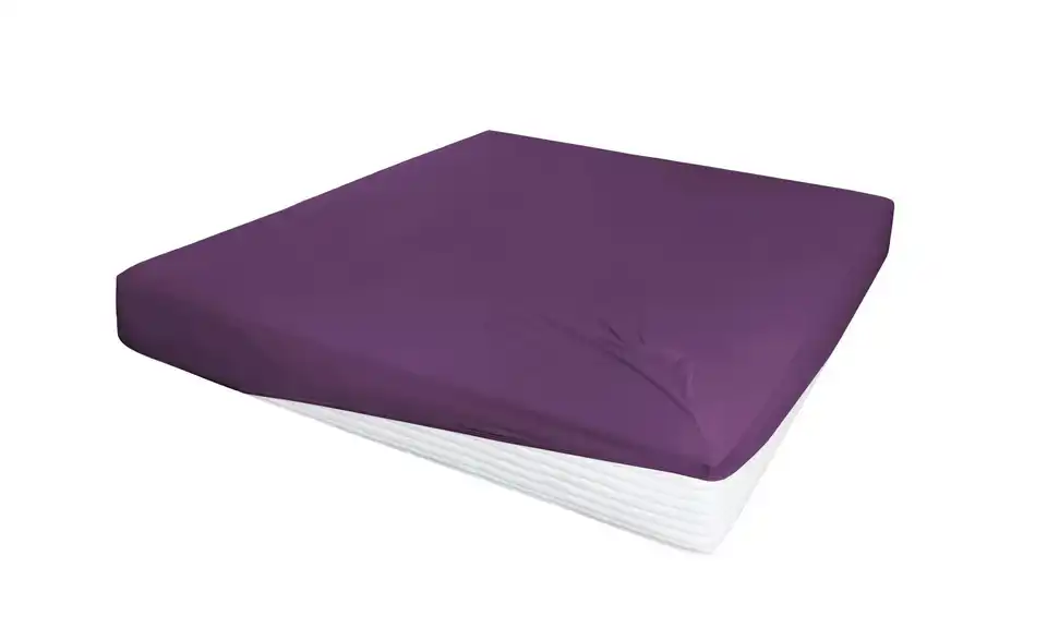 Jersey-Elastan Boxspringlaken Pflaume 100 cm