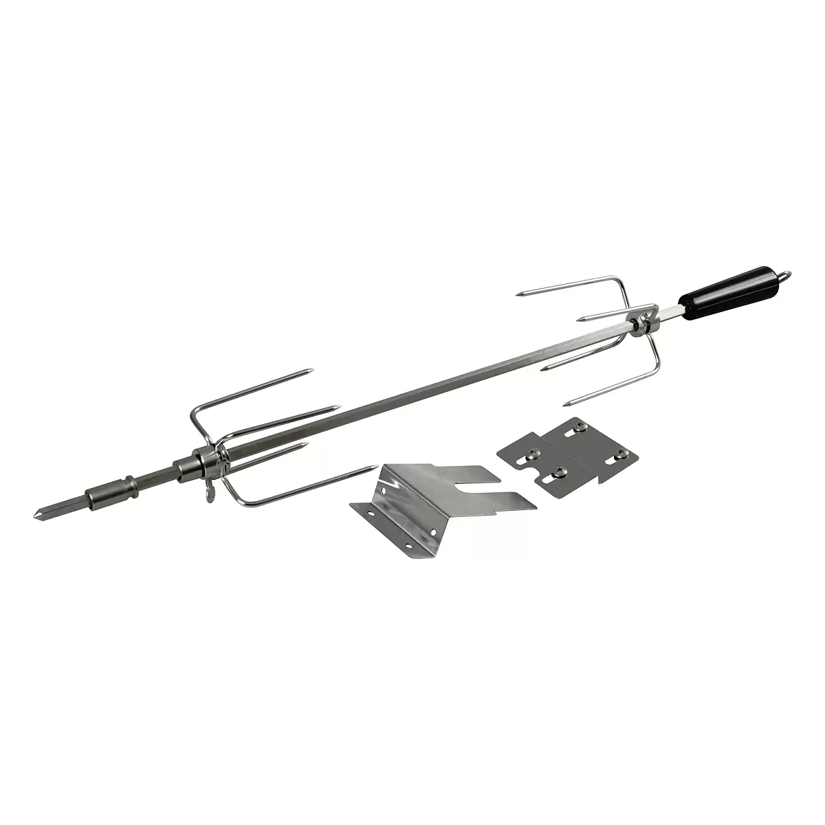 Drehspiess mit Batteriemotor BBQ Dragon Silber