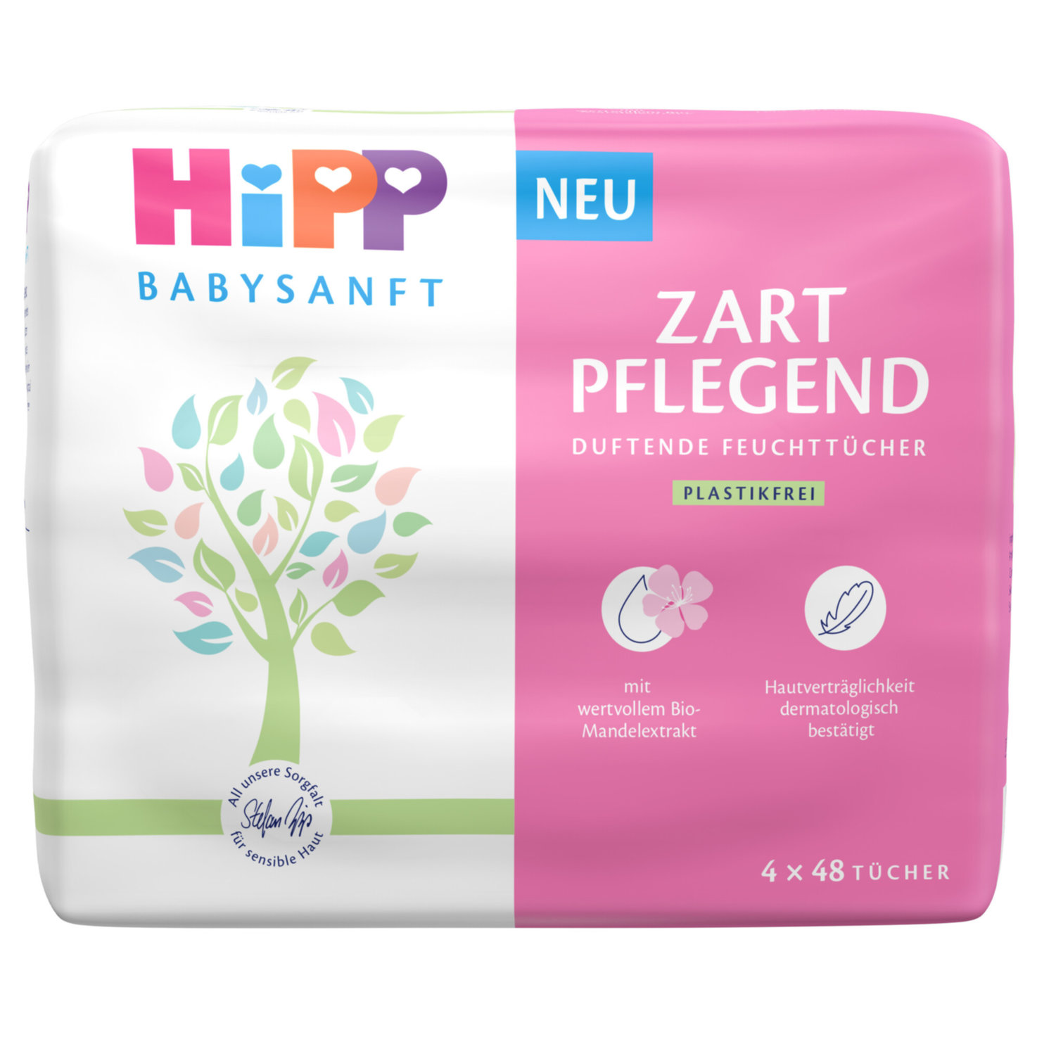 Hipp Feuttücher Zart pflegend 4x48 Stück