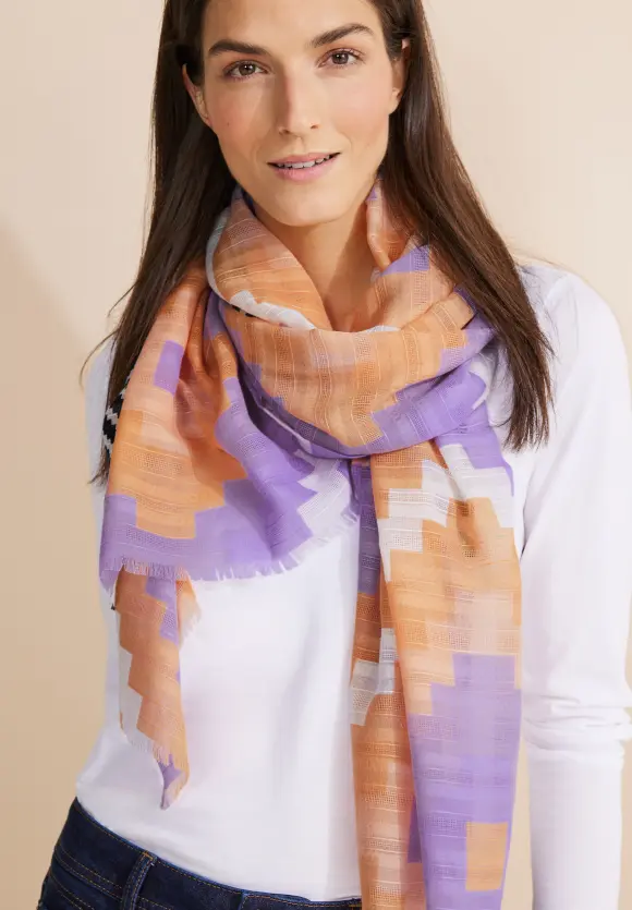 Print Longschal - shiny lilac