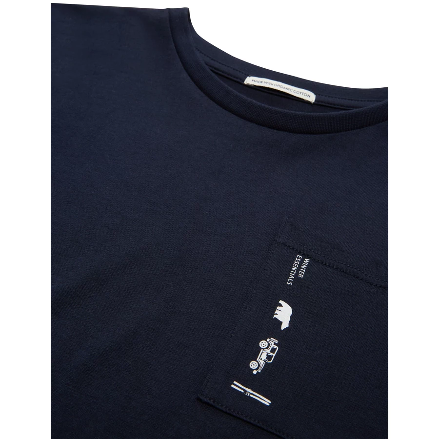 TOM TAILOR Langarmshirt mit Motivprint dunkelblau