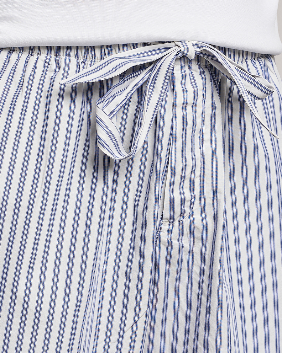 Tekla Poplin Pyjama Shorts Skagen Stripes