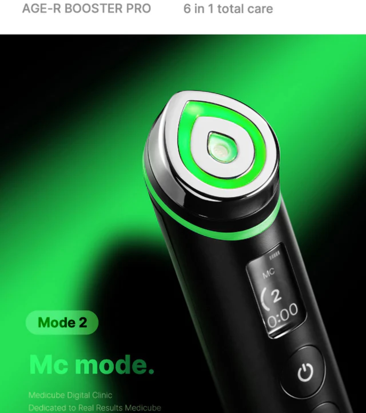 Medicube - *Age-R* - Dispositivo Avançado para Cuidados Faciais Booster Pro - Preto