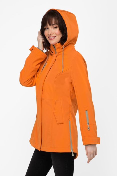 Softshell-Jacke, wasserabweisend, Kapuze