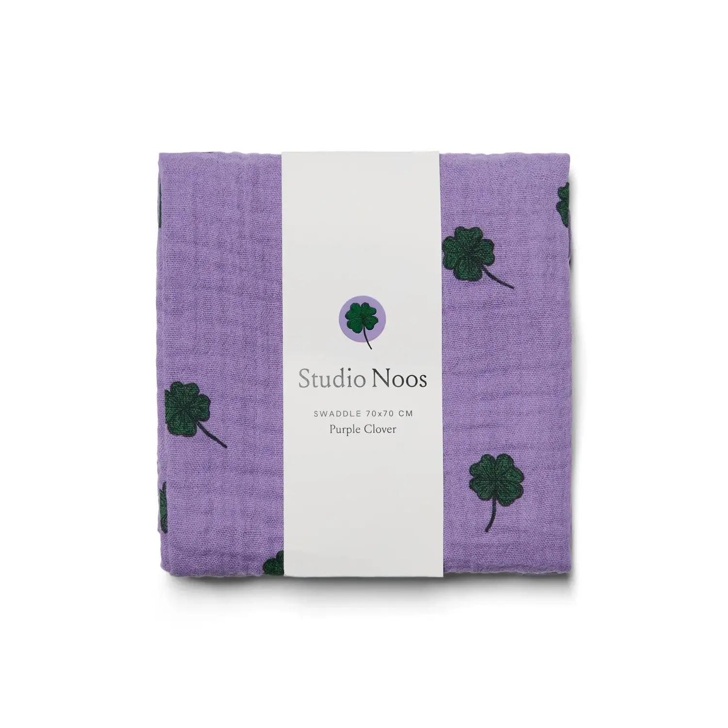Studio Noos | Swaddle Print Medium | Purple Clover