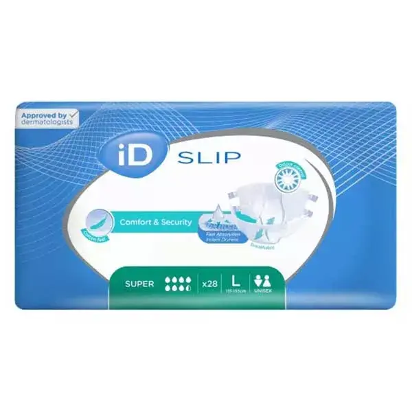 Absorventes iD Slip para Incontinência, Tamanho Super Grande (28 unidades)
