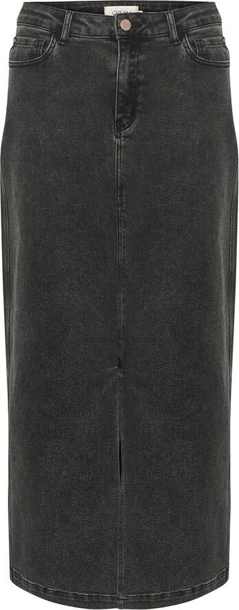 Cream CREbba Denim Skirt Black washed denim