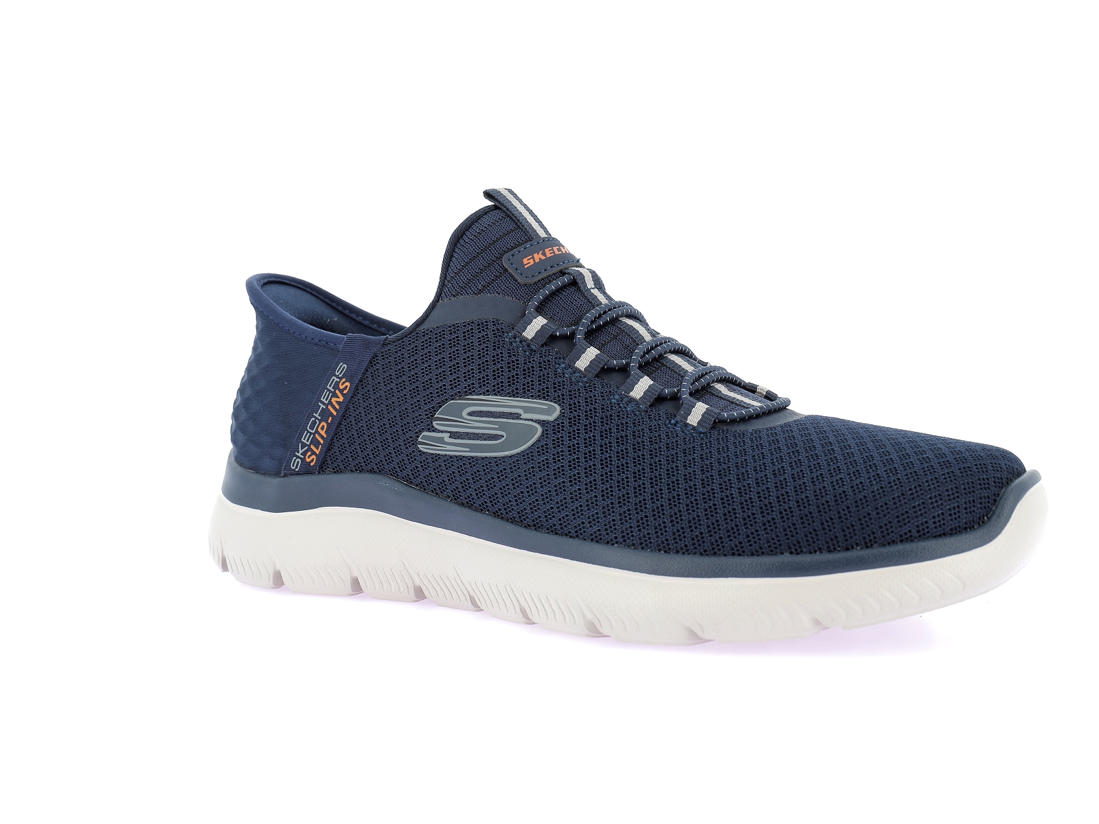 Skechers-SUMMITS SLIPS IN HIGH RAN Matières combinées Marine
