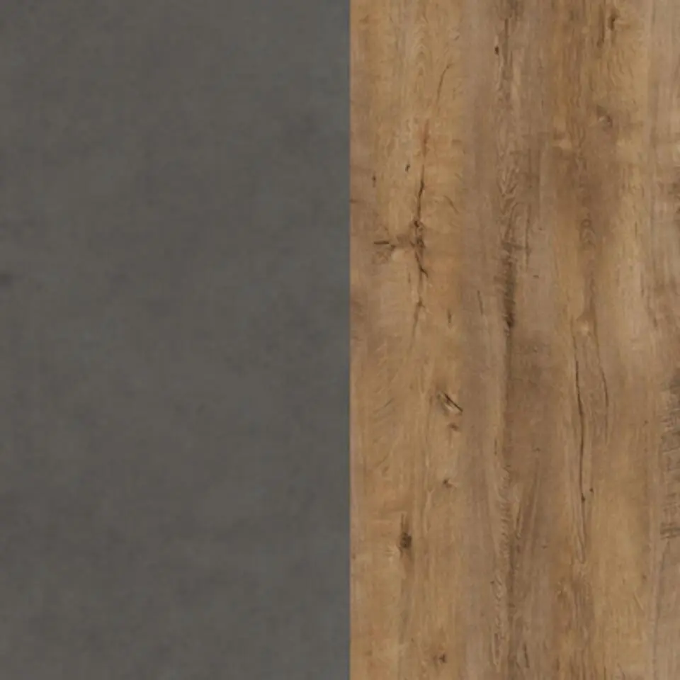 Meubella - Ladekast Monaco - Eiken - Grijs - 50 cm