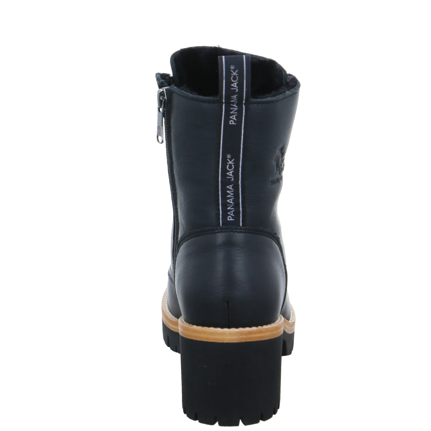 PANAMA JACK Stiefelette Schwarz Leder  mit Lammfell - Innenfutter
