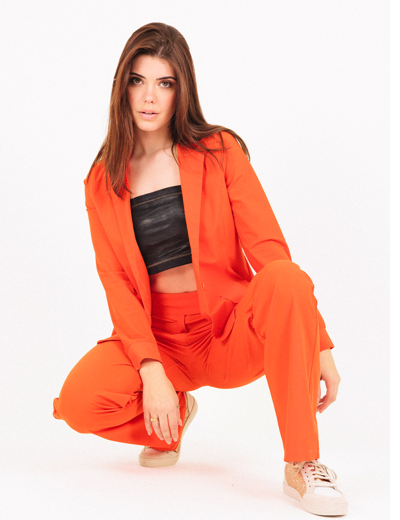 HBT PANTALON JERRY FEMME LARGE ORANGE