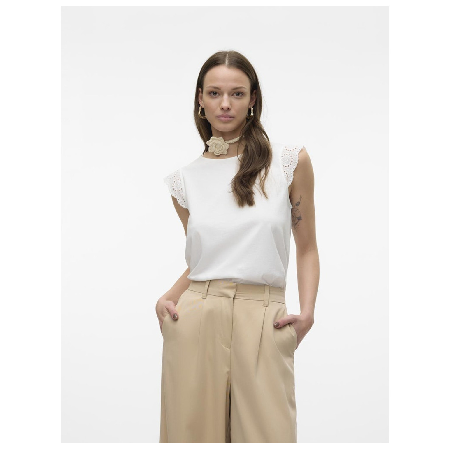 Vero Moda VMEMILY SL GATHERING TOP JRS N