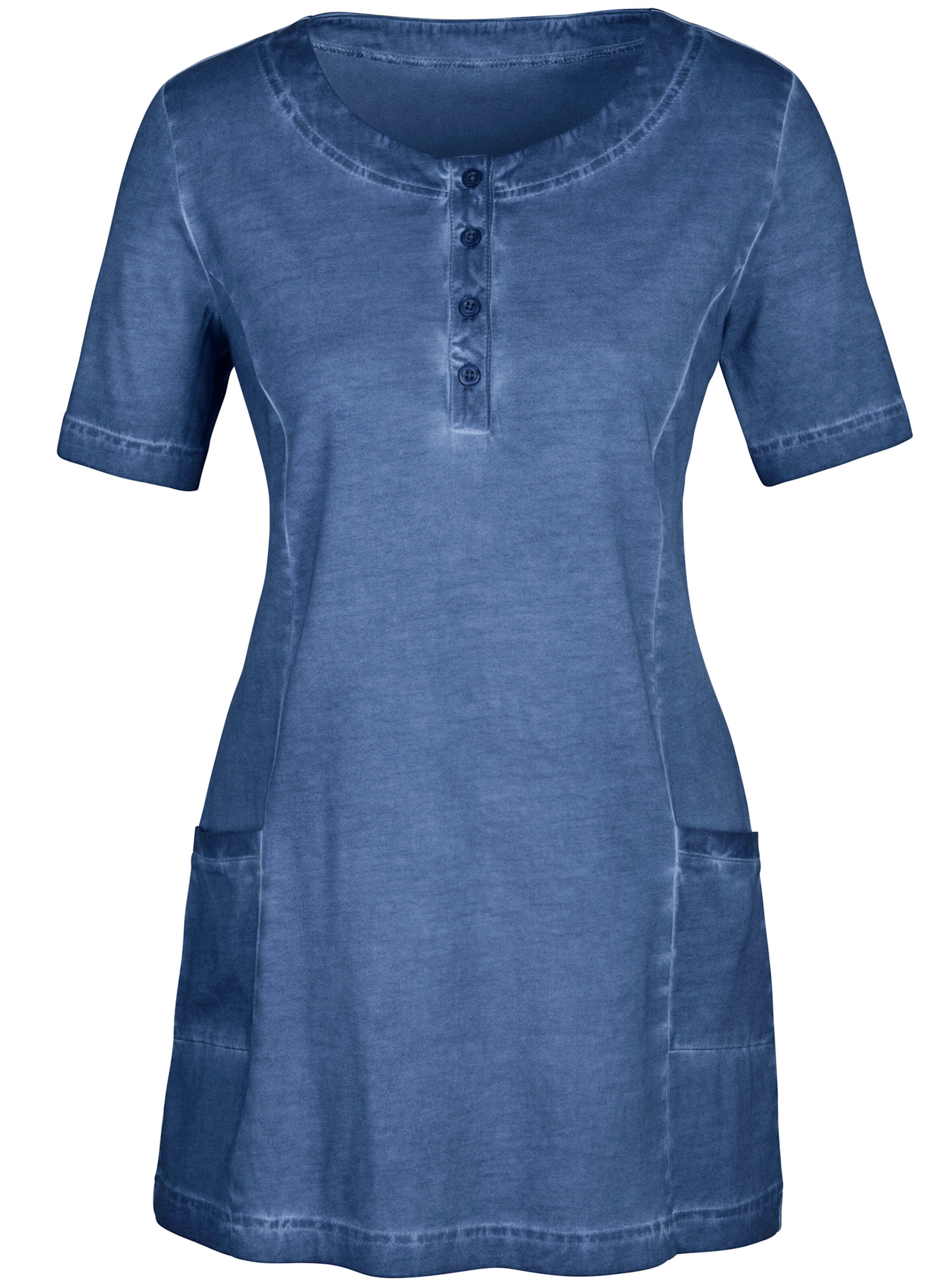 Longshirt in rauchblau