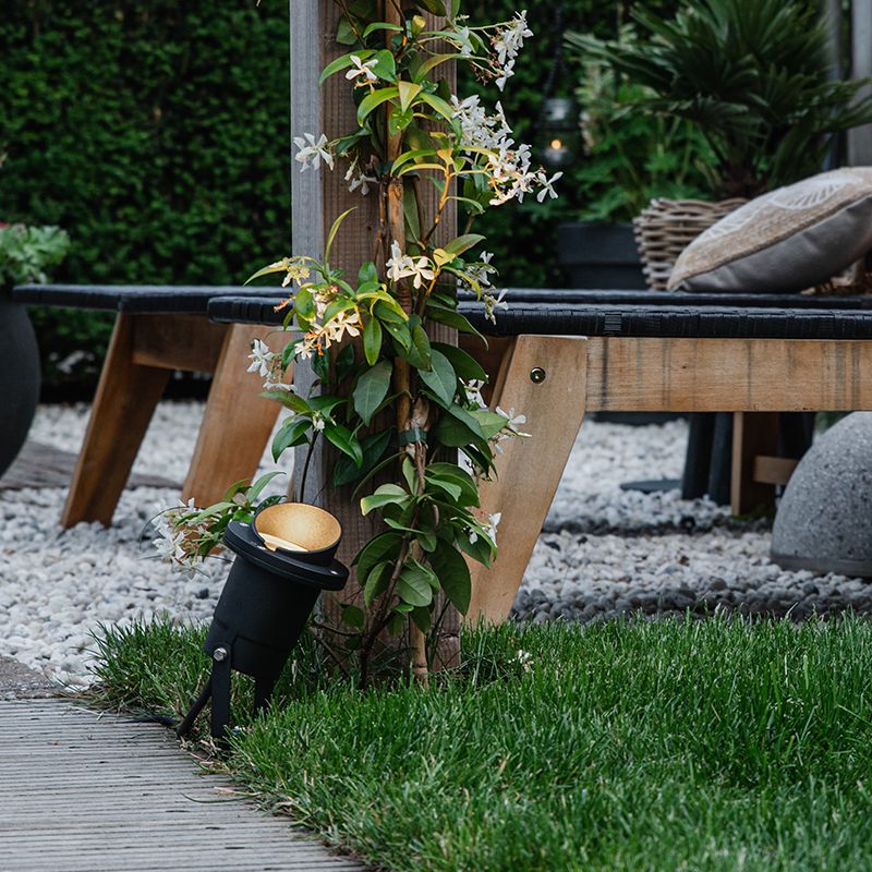 Tuinspot-prikspot zwart incl. snoer en stekker IP65 - Done
