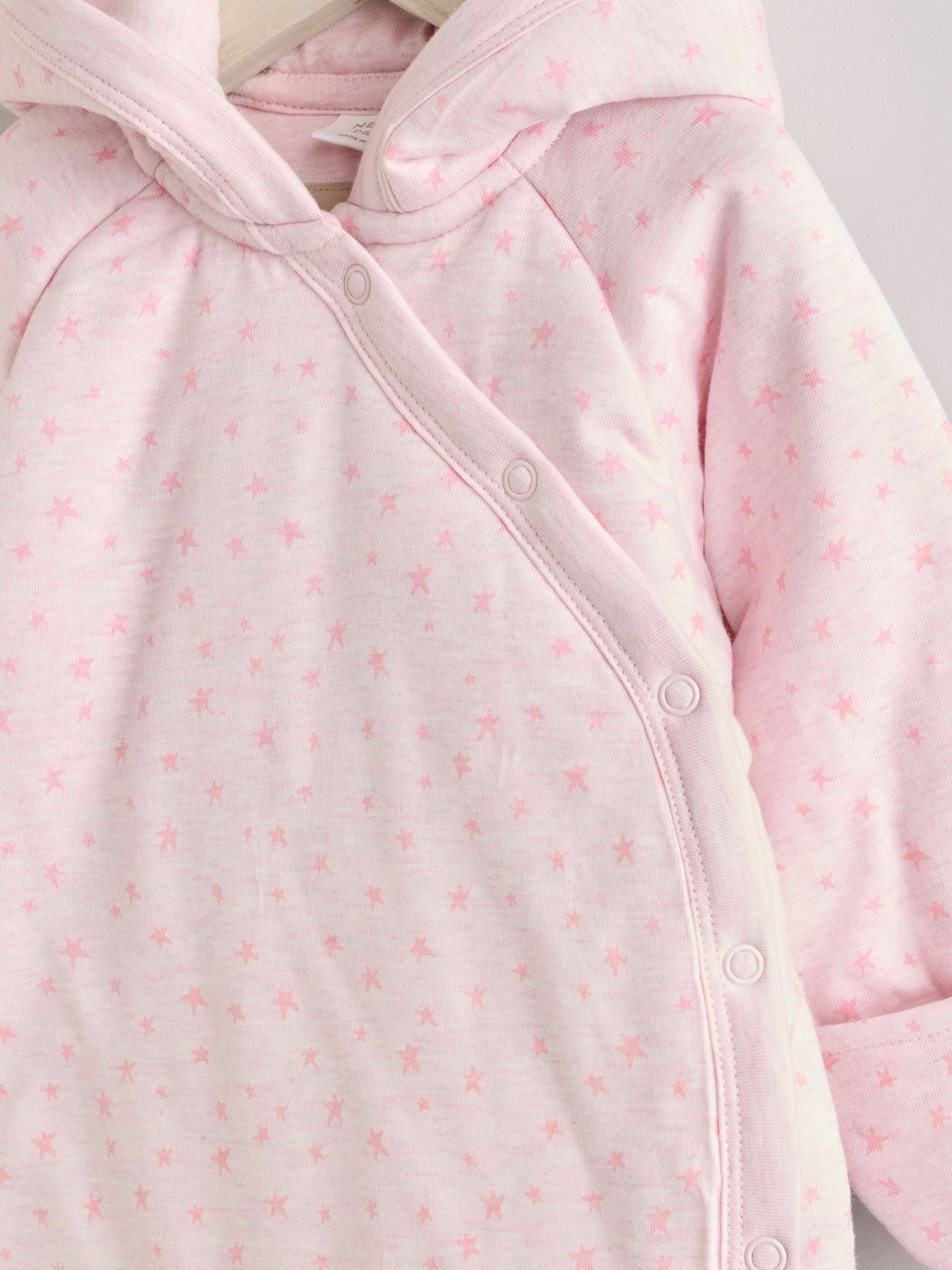 Roze - Comfortabele baby jersey gewatteerde all-in-one omslagdoek (0 - 18 mnd)