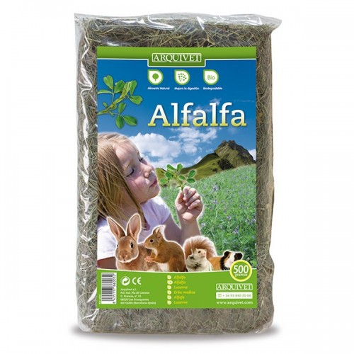 Alfafa para roedores. Sabor neutro.