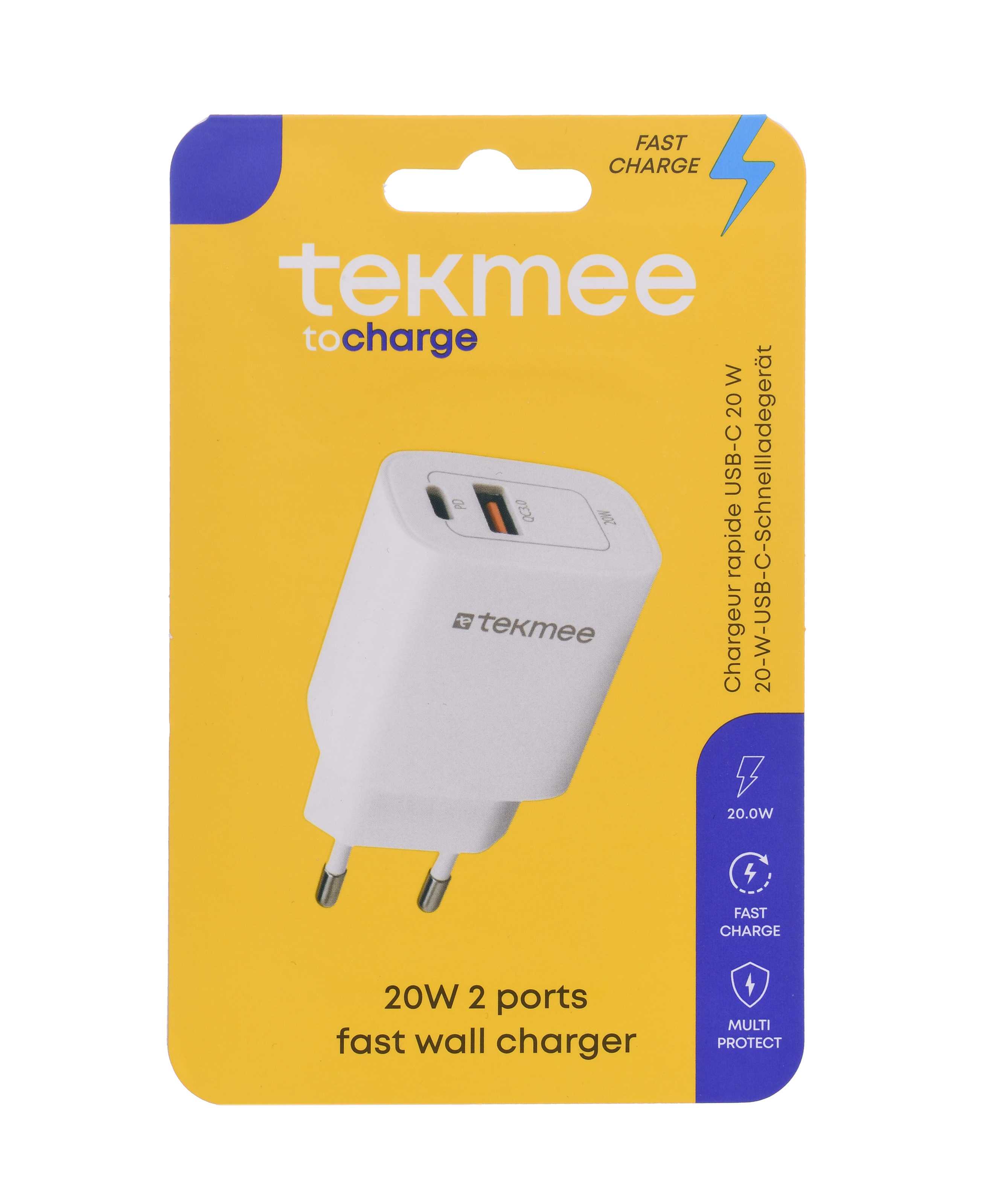 USB Ladeadapter 2 Anschlüsse, Typ A/C