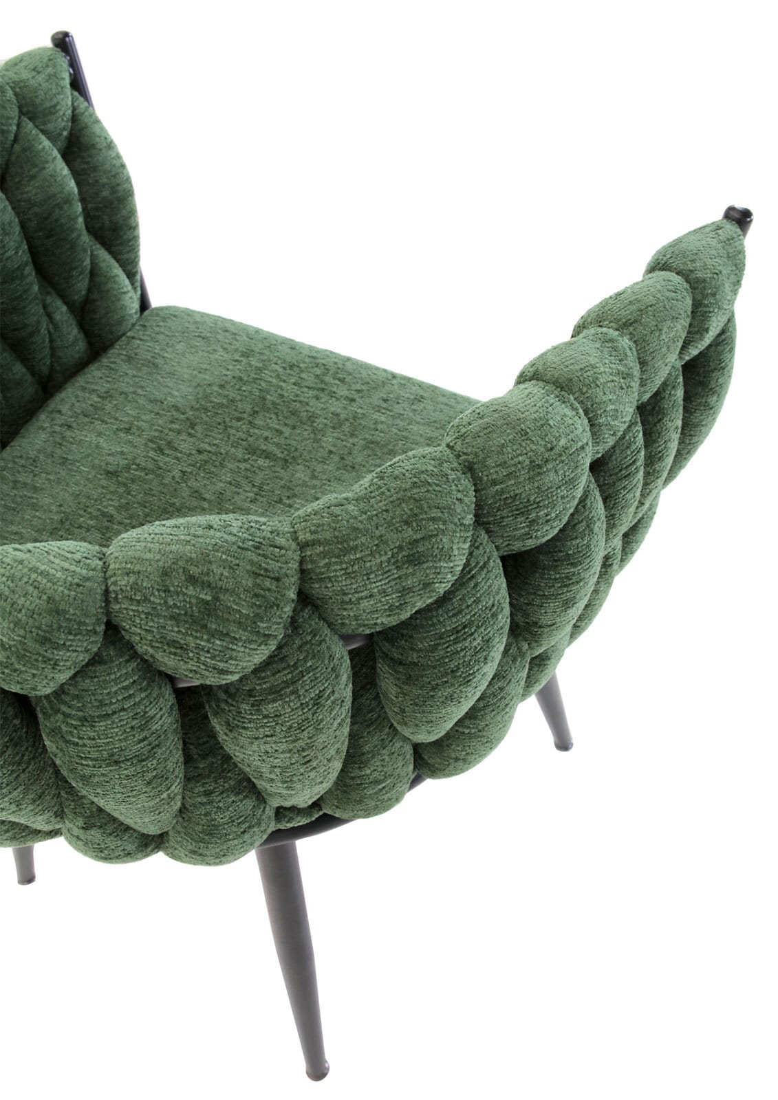 INTERhome Polsterstuhl WEAVY grün / schwarz 60 x 78 cm