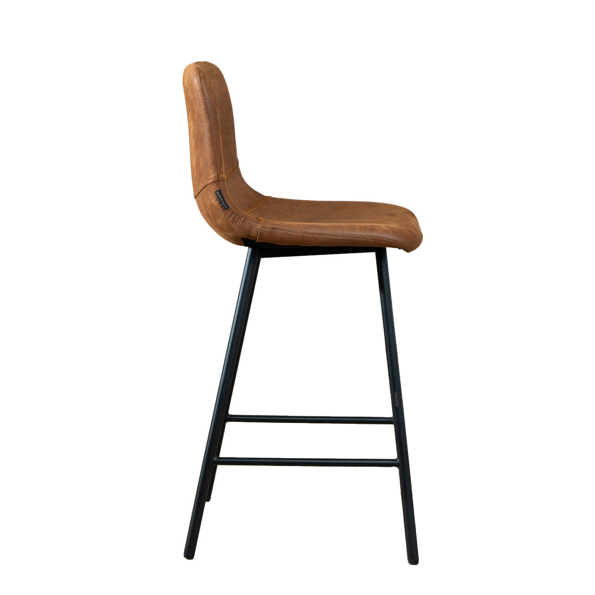 Bronx71 IndustriÃ«le barkruk Mikky cognac eco-leer 65-78 cm
