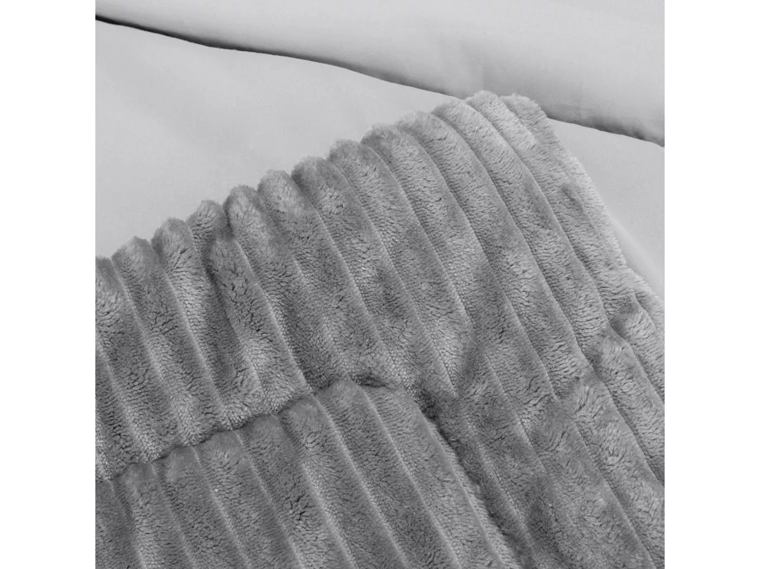 Couette Fibre Velvet 500gr Stripes Gris