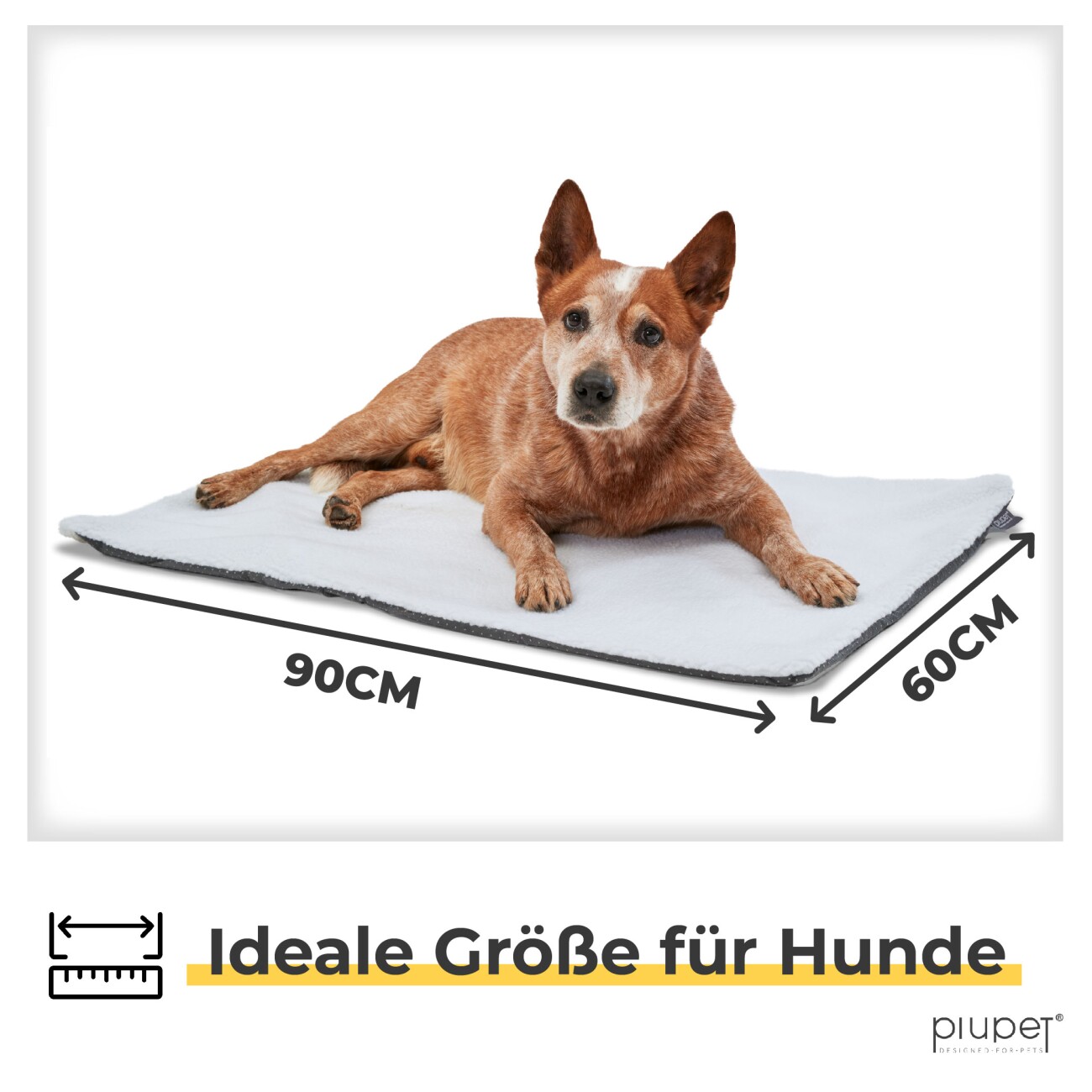 PIUPET Selbstheizende Hundedecke beige