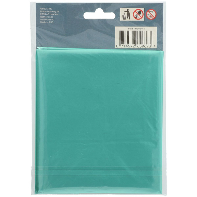 Folienballon - 7 - metall matt pastell aqua blau - ca. 86 cm lang