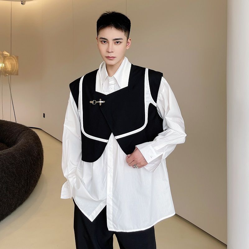 Bjorn - Tweekleurig cropped vest