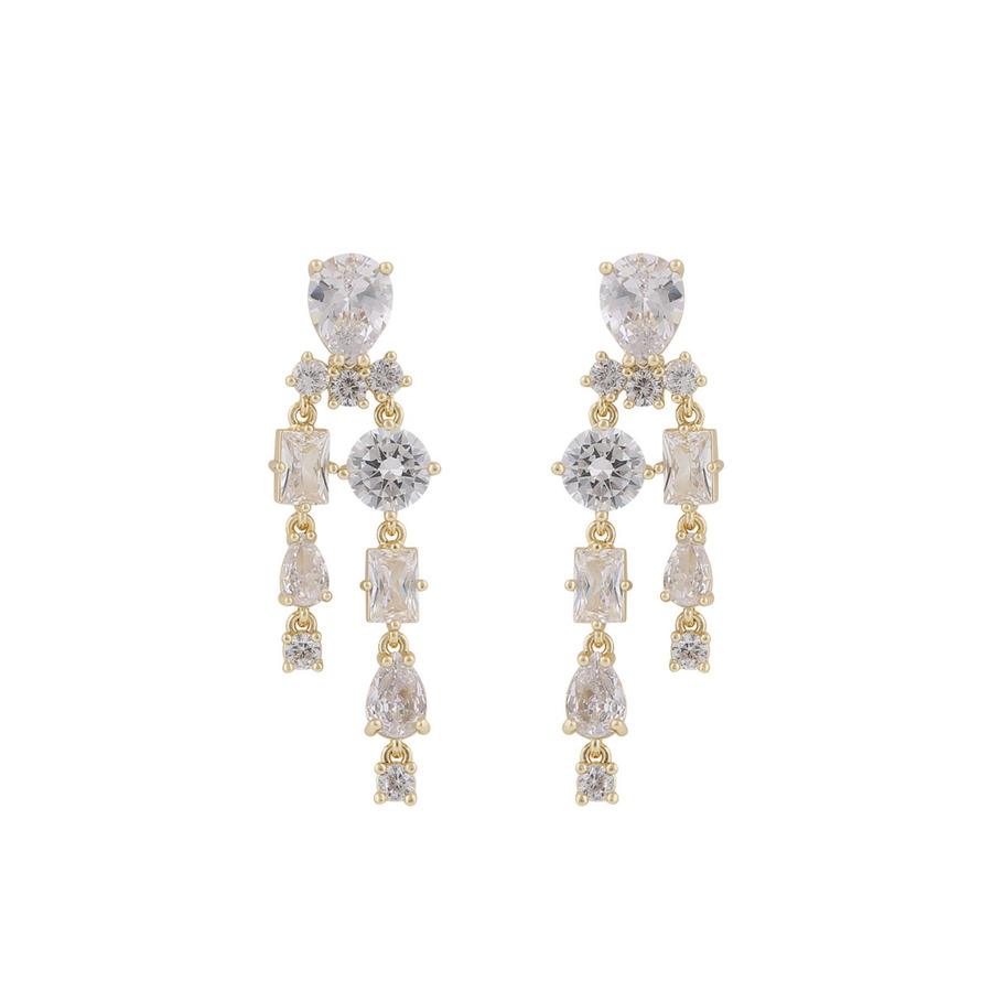 Snö Of Sweden Ellie Pendant Earring Gold/Clear