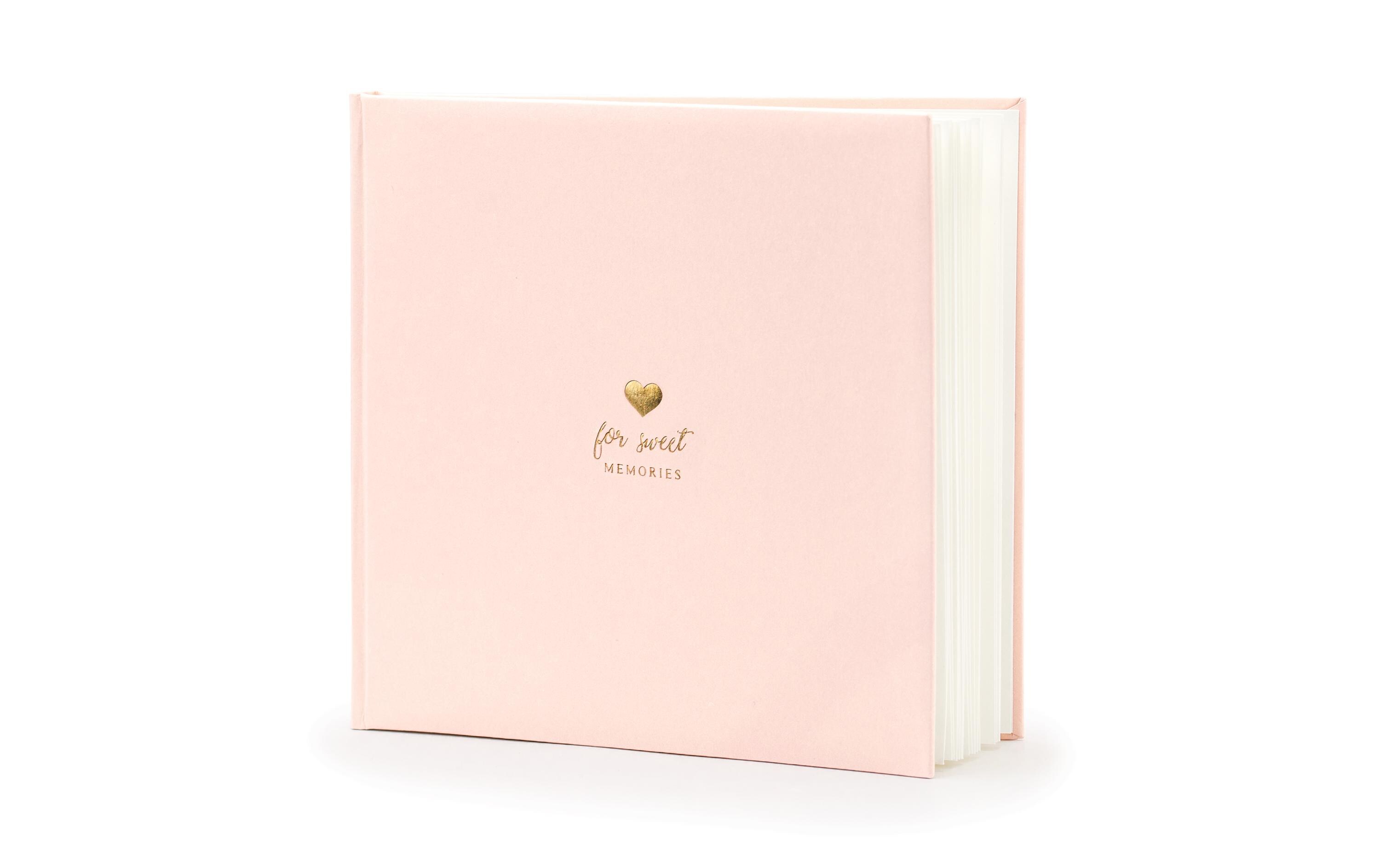 Gästebuch For sweet memories 20.5 x 20.5 cm, Rosa/GoldGuest book für süsse Erinnerungen an die Hochzeit, den Geburtstag, die Einweihungsfeier oder die Babyshower