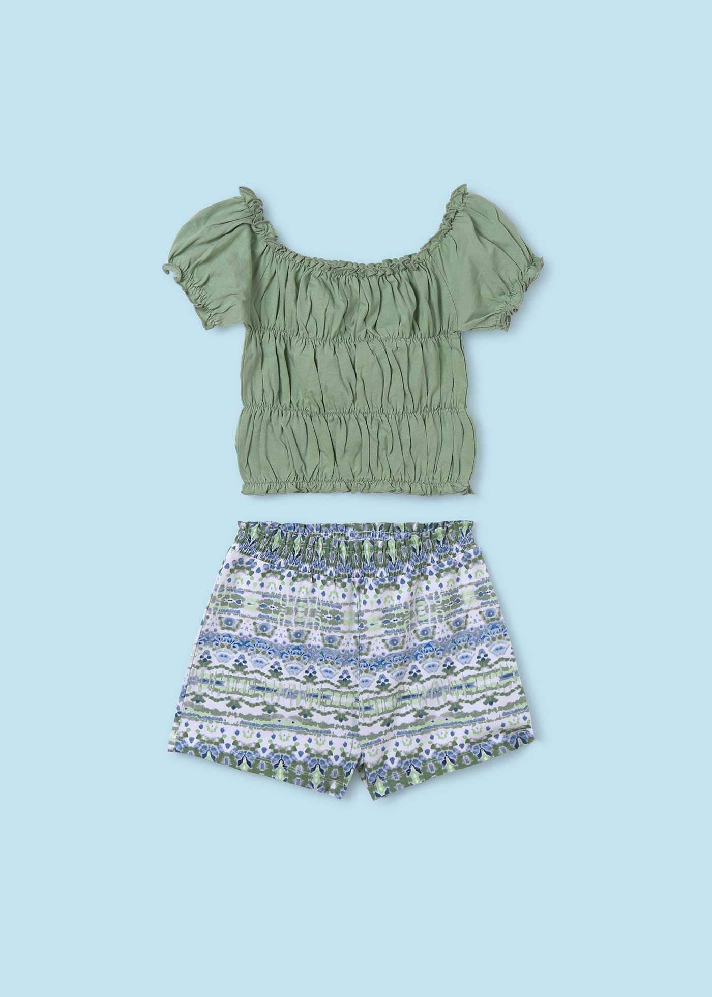 Conjunto de algodão de alta qualidade com duas peças para meninas.