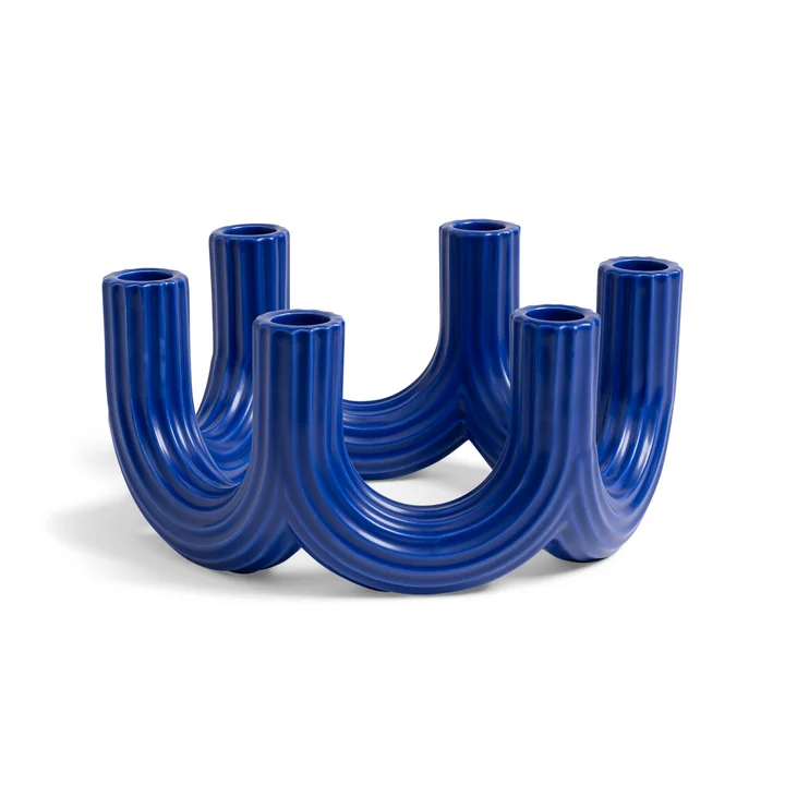 &klevering - Churros Kerzenhalter 11 x Ø 23,5 cm, blau