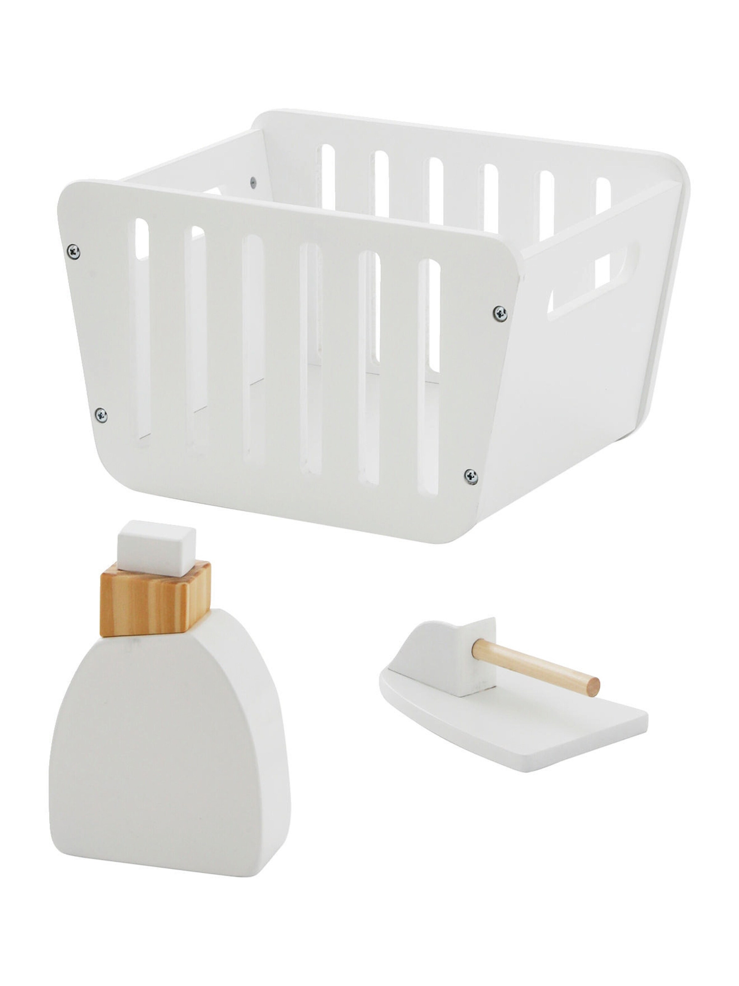 Vertbaudet Kinder Waschmaschine und Bügelstation, Holz FSC® weiß