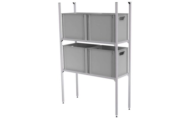 SYS-RACK Regal-System  Aluminium für Heckgarage 85 x 31 x 130 cm