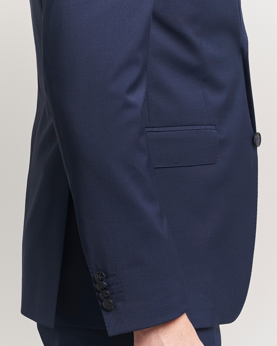 Oscar Jacobson Ego Wool Blend Blazer Navy