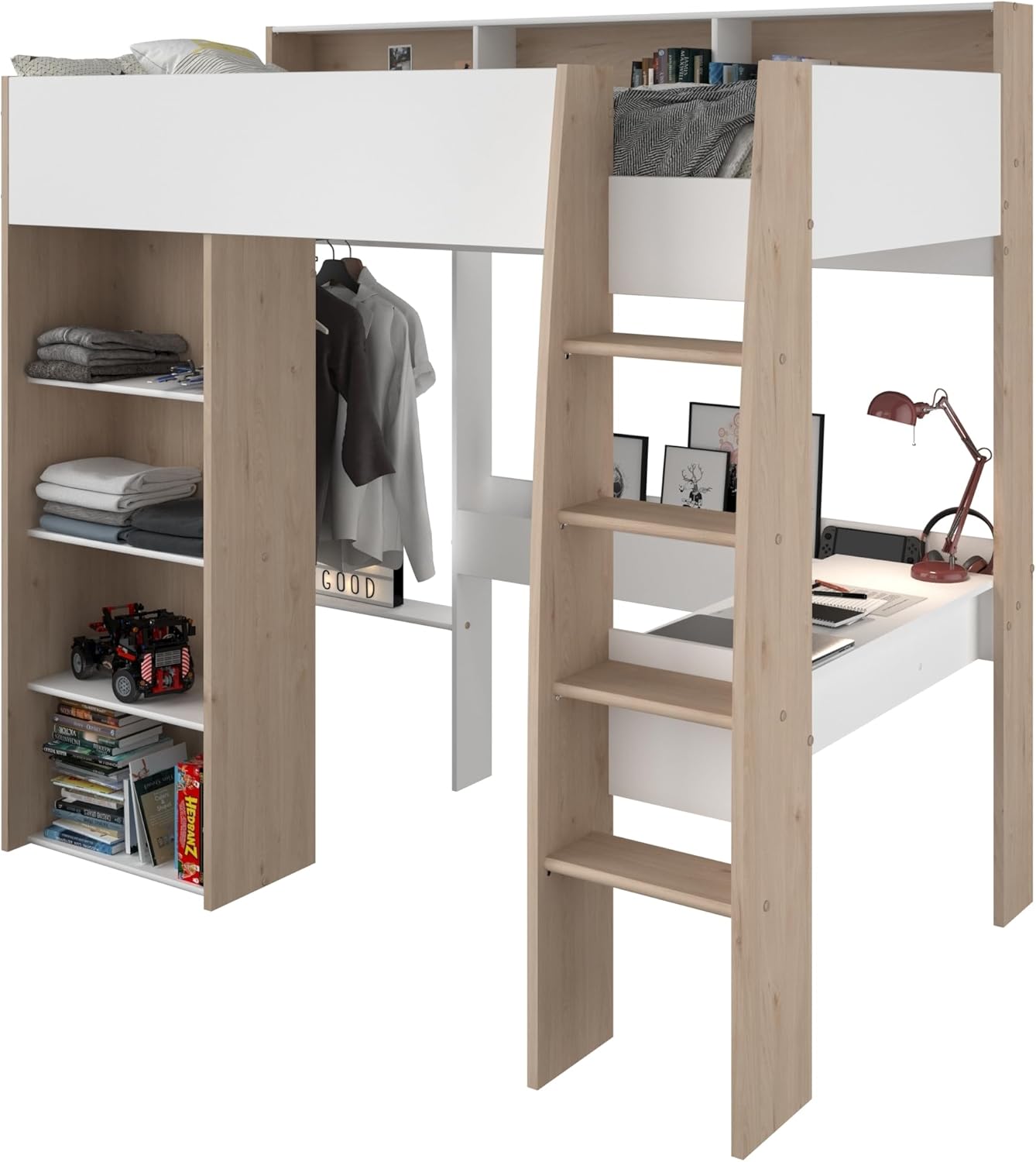 Parisot Hochbett Shelter 11 Eiche Jackson