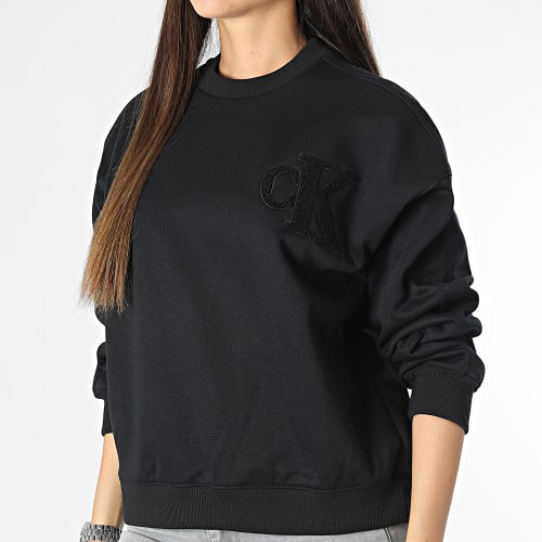 Sweat Crewneck Femme Chenille CK 1729 Noir