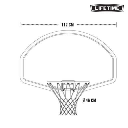 Tabela de Basquete Ultrarresistente com Durabilidade Inteira 112x72 cm UV100