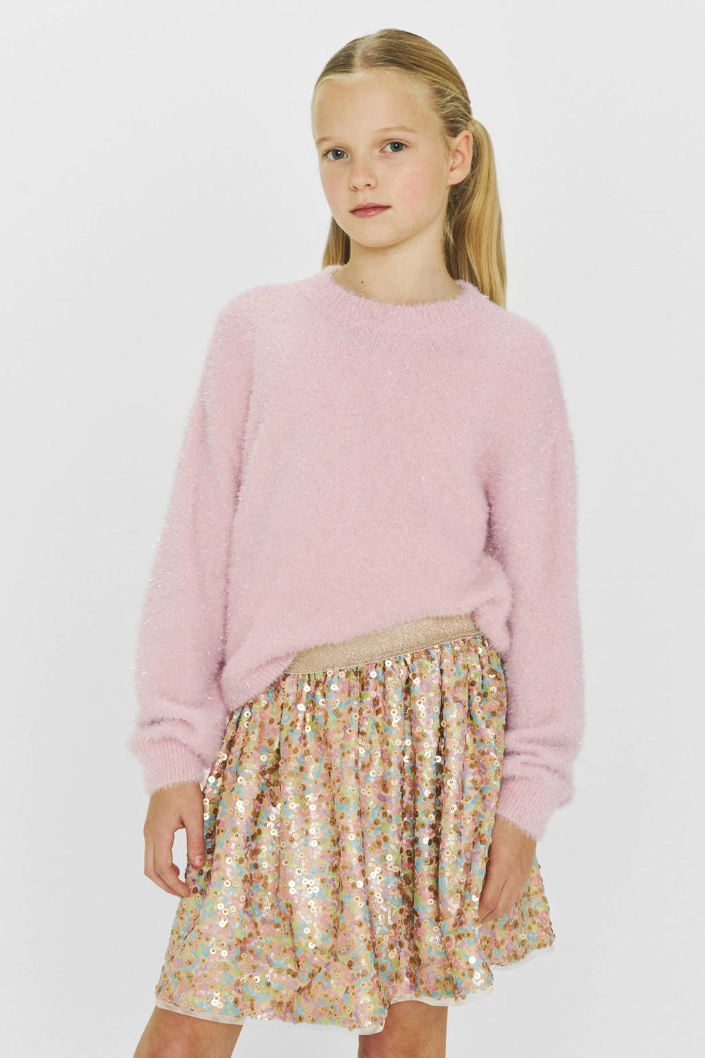 Coolcat pailletten rok Sassy lichtroze