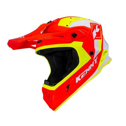 Casque cross Kenny TITANIUM GRAPHIC 2024 - Jaune / Rouge