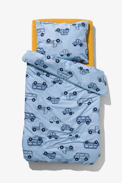 housse de couette enfant - 120x150 - coton doux - voitures