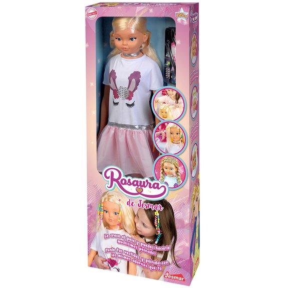 Poupée Géante Rosaura Cheveux Rétractables 105 cm