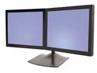 Ergotron DS100 - Stativ - vandret - for 2 LCD displays - aluminium, stål - sort - skærmstørrelse: op til 24