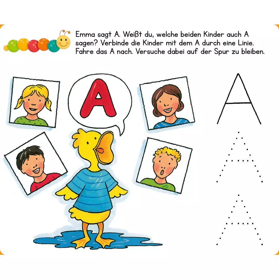 arsEdition Lernraupe – Meine große Übungsbox Großbuchstaben