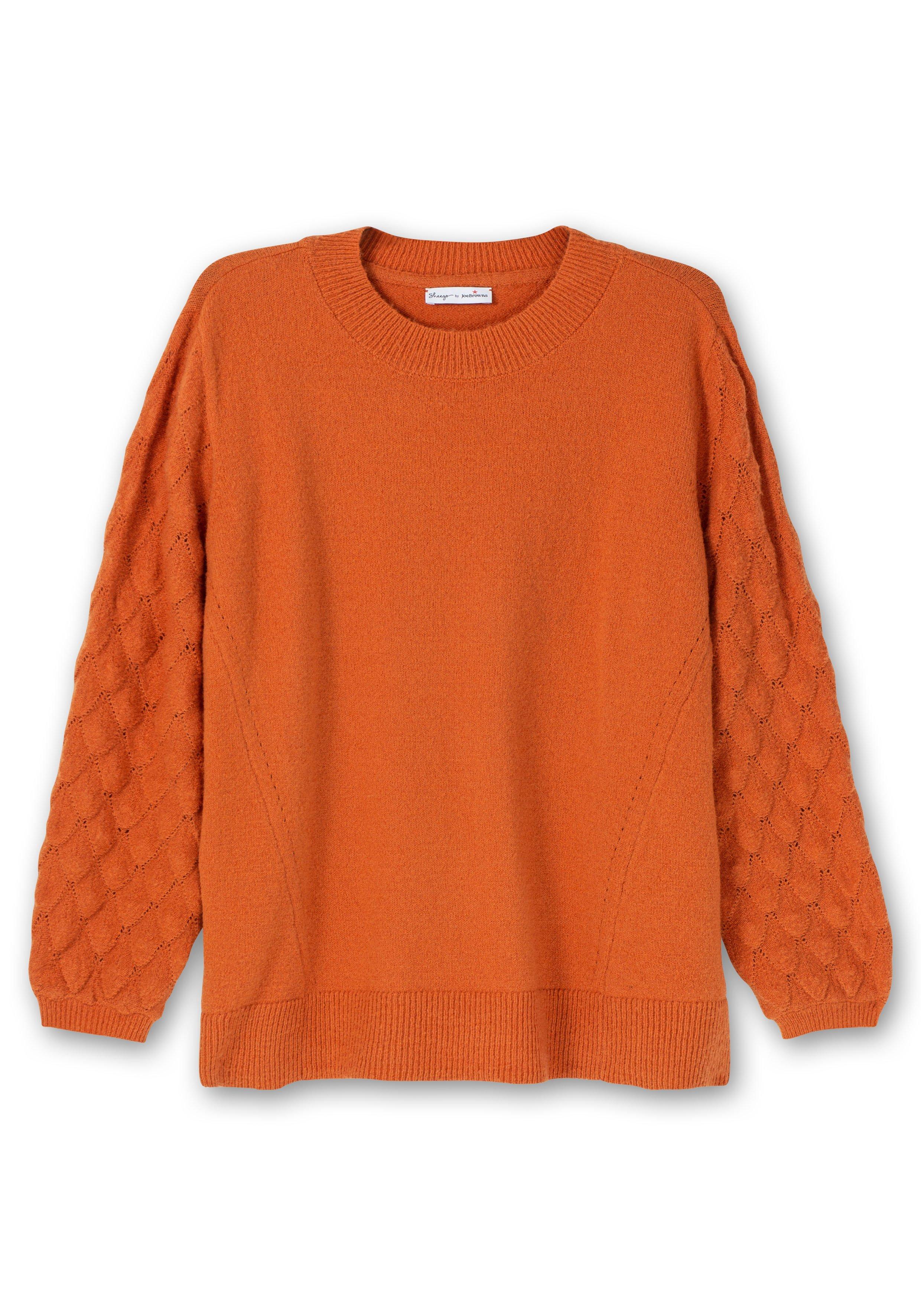Pullover mit Rauten- und Ajourmuster