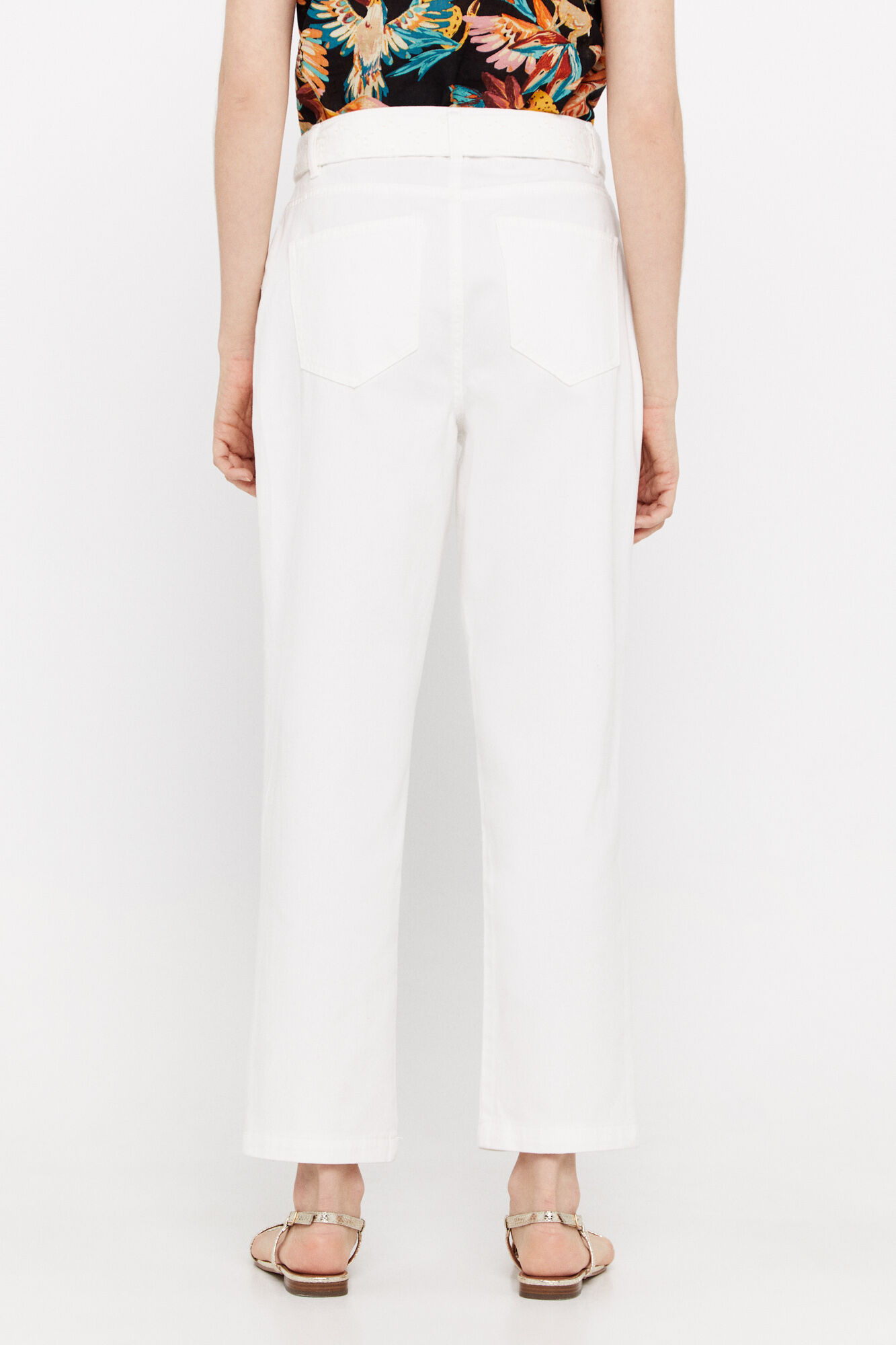 Calça cargo folgada - Marfim