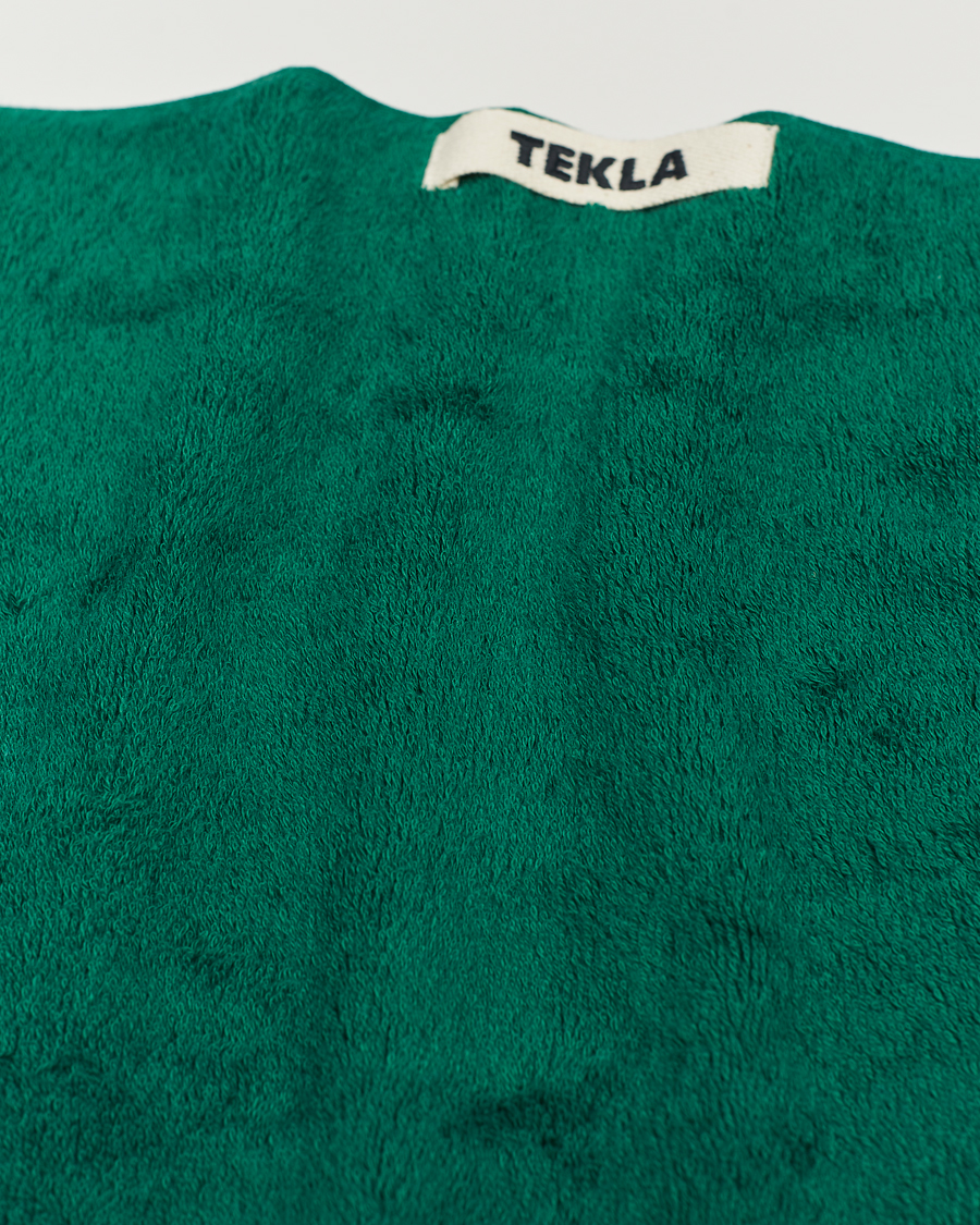Tekla Organic Terry Hand Towel Teal Green